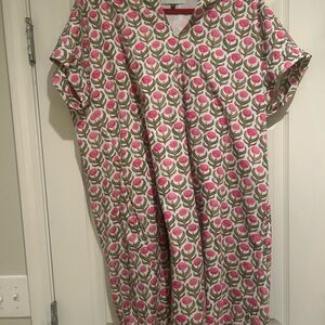 Brooke Wright Floral Pink and Green Dress